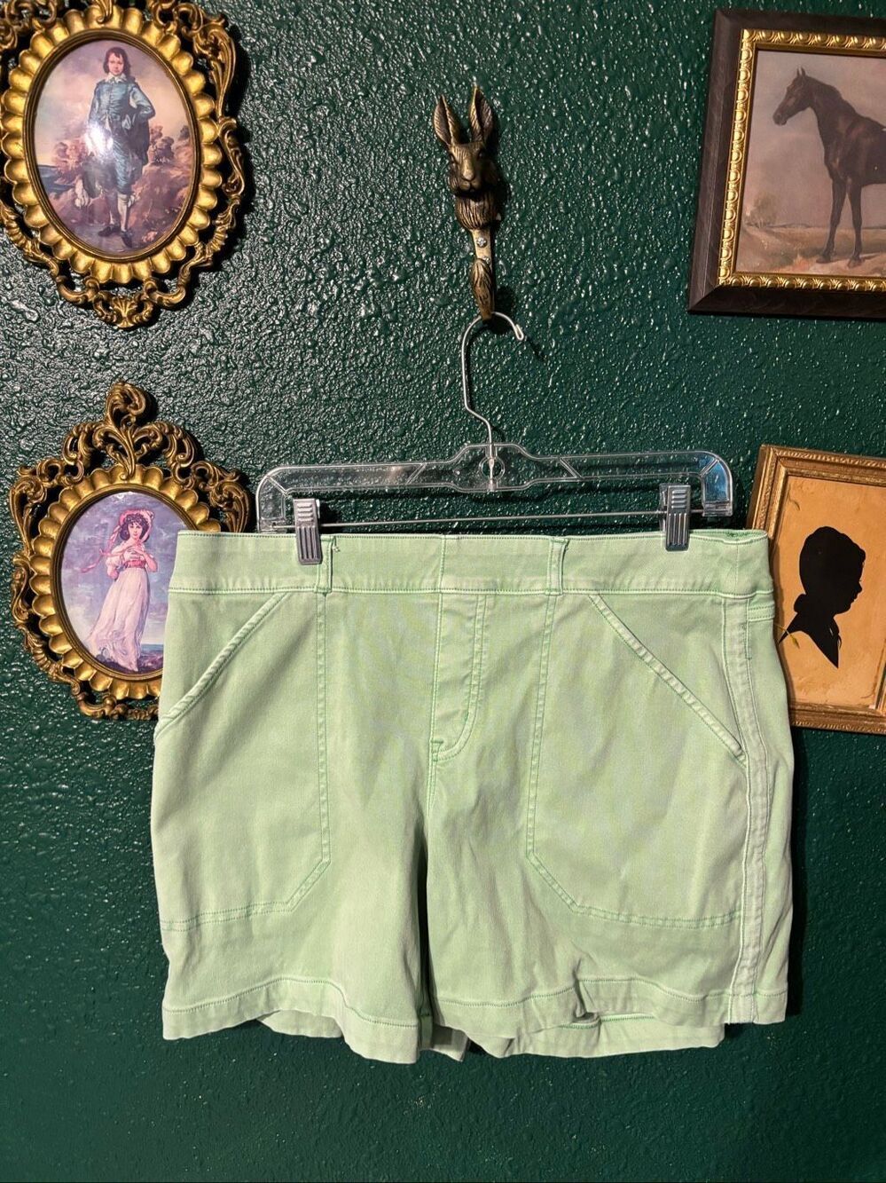 SPANX Aqua Blue Pull On Shorts - XL